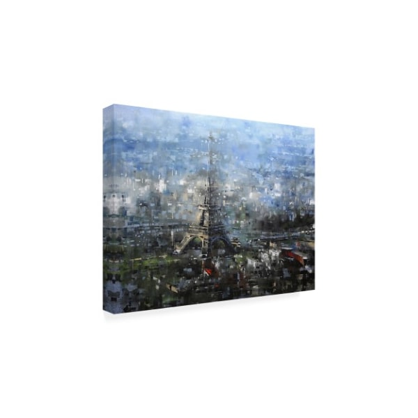 Mark Lagu 'Blue Paris' Canvas Art,35x47